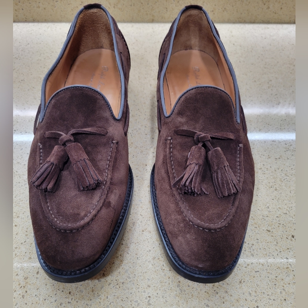 Ralph Lauren Purple Label Luther Tassel Suede Loafer